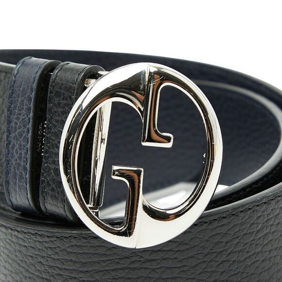 Gucci Belt 85 34 449715 Black Leather Men's Gucci - Picture 4 of 9